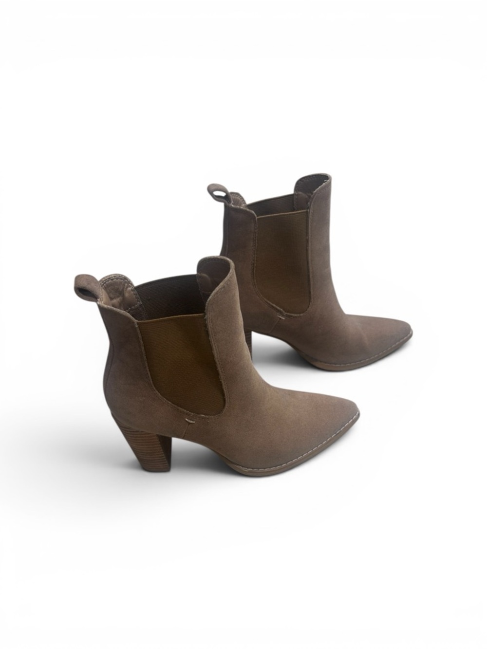 Vici Brown Suede Pointed Toe Ankle Boots